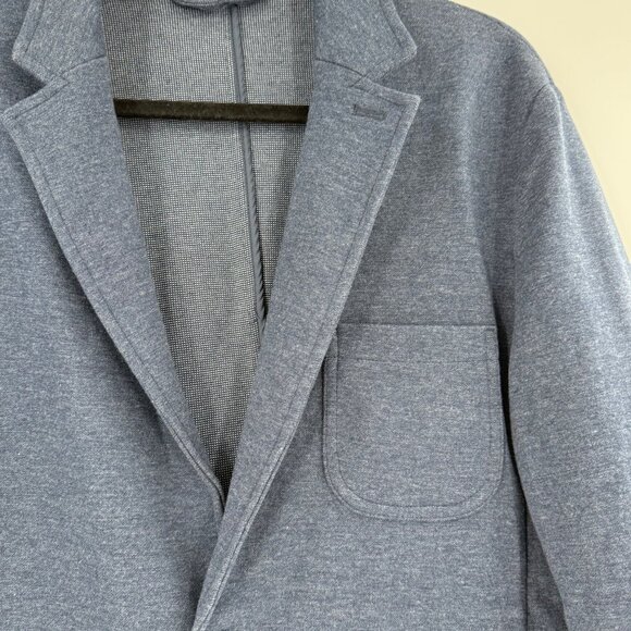 Goodfellow & Co Mens Tall L Blue Blazer Jacket Cotton/Polyester Blend Button Clo - Picture 5 of 11